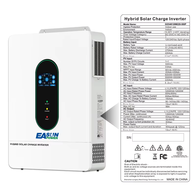 EASUN POWER 12000W 12KW 120V/1 - Grid Tie Inverter Limiter 2000W ulasan dan harga