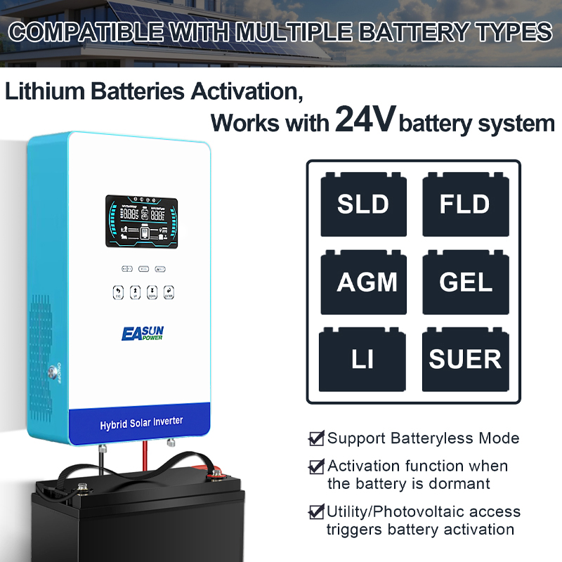 EASUN POWER 4KW 24V Hybrid Inv - Grid Tie Inverter Limiter 2000W ulasan dan harga