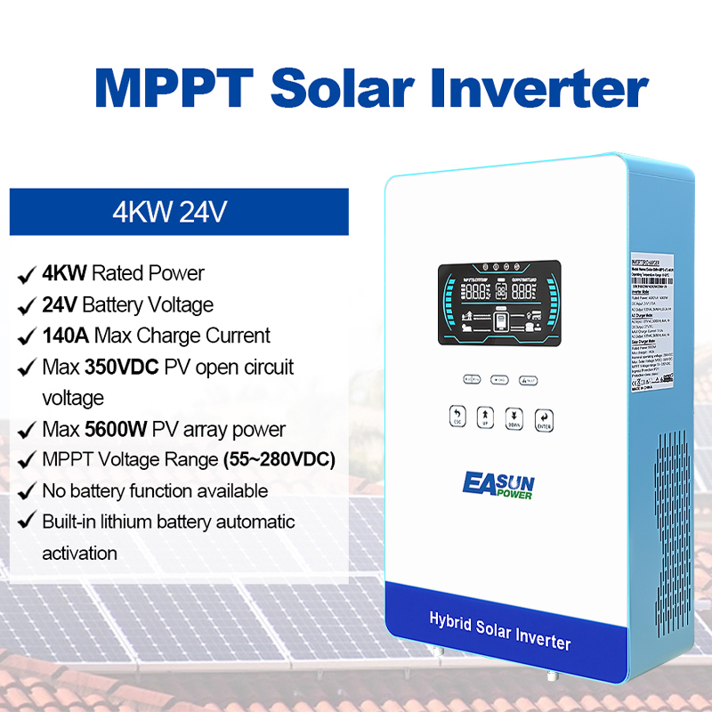 EASUN POWER 4KW 24V Hybrid Inv - Grid Tie Inverter Limiter 2000W ulasan dan harga